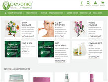Tablet Screenshot of pevonia.co.uk